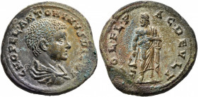 THRACE. Deultum. Diadumenian, as Caesar, 217-218. AE (Bronze, 25 mm, 9.58 g, 1 h). C M OPEL ANTONINVS DIADV Bare-headed and draped bust of Diadumenian...