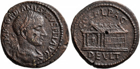 THRACE. Deultum. Gordian III, 238-244. AE (Bronze, 23 mm, 7.06 g, 7 h), circa 241-242. IMP GORDIANVS PIVS FEL AVG Laureate, draped and cuirassed bust ...