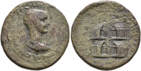 MACEDON. Thessalonica. Herennius Etruscus, as Caesar, 249-251. Tetrassarion (Bronze, 26 mm, 11.05 g, 12 h). [ΚΑΙ ΚΥΙΝ] ЄΡЄΝ [ΜЄϹΙ ЄΤΡΟΥϹΚΙΛΛΟΝ] ΔЄΚΙΟΝ...