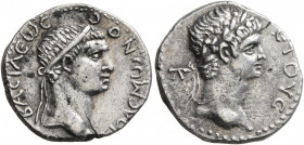 KINGS OF PONTUS. Polemo II, with Nero, 38-64. Drachm (Silver, 18 mm, 3.40 g, 5 h), RY 20 = 57/8. ΒΑϹΙΛЄⲰϹ - ΠΟΛЄΜⲰΝΟϹ Diademed head of Polemo II to ri...