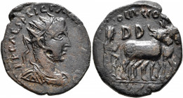 BITHYNIA. Apamea. Gallienus, 253-268. 'Dupondius' (Bronze, 27 mm, 7.18 g, 12 h). IMP CAES P LIC GALL[IENVS P F AVG] Radiate, draped and cuirassed bust...