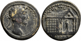 TROAS. Alexandria Troas. Commodus, 177-192. 'As' (Orichalcum, 24 mm, 7.83 g, 1 h), circa 184-190. [IMP CAI M AV COMMODO] AVG ANTON[INVS] Laureate head...