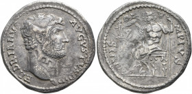 IONIA. Ephesus. Hadrian, 117-138. Cistophorus (Silver, 26 mm, 9.31 g, 6 h). HADRIANVS AVGVSTVS P P Bare head of Hadrian to right; on neck, countermark...