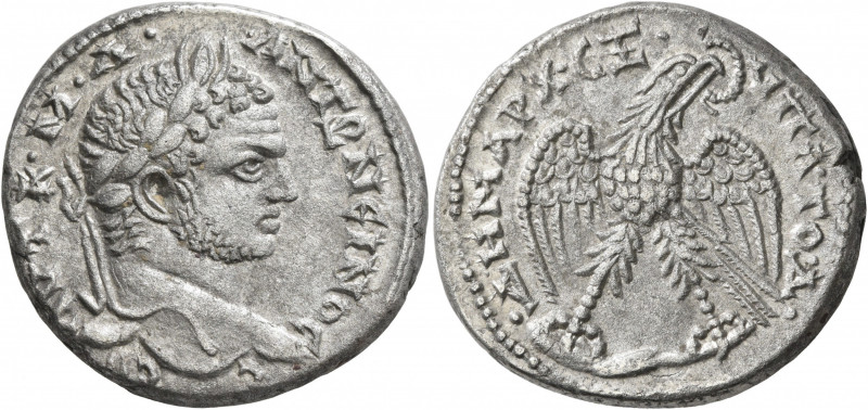 SYRIA, Seleucis and Pieria. Antioch. Caracalla, 198-217. Tetradrachm (Billon, 27...