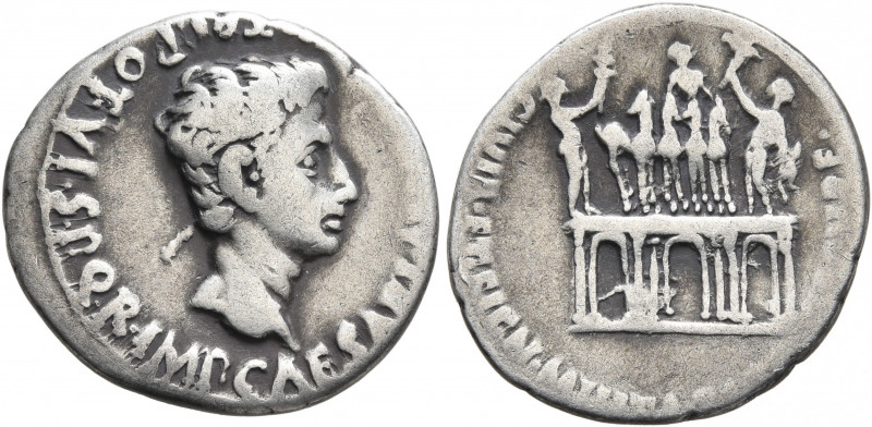Augustus, 27 BC-AD 14. Denarius (Silver, 19 mm, 3.52 g, 7 h), uncertain Spanish ...