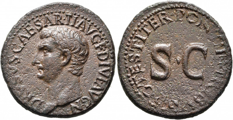 Drusus, died 23. As (Copper, 29 mm, 11.14 g, 12 h), Rome, struck under Tiberius,...