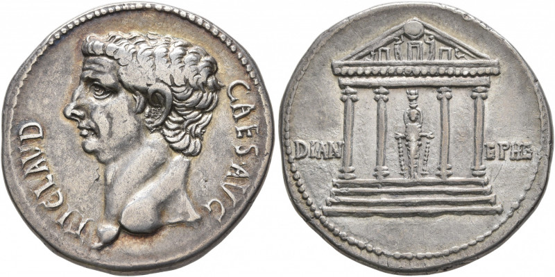 Claudius, 41-54. Cistophorus (Silver, 21 mm, 10.77 g, 6 h), Ephesus, circa 41-42...