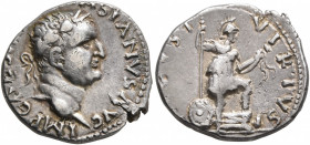Vespasian, 69-79. Denarius (Silver, 18 mm, 3.48 g, 7 h), Antiochia, 70. IMP CAESAR VESPASIANVS AVG Laureate head of Vespasian to right. Rev. VIRTVS AV...