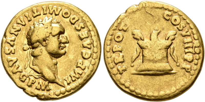 Domitian, 81-96. Aureus (Gold, 18 mm, 7.11 g, 6 h), Rome, 82. IMP CAES DOMITIANV...