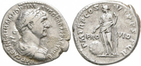 Trajan, 98-117. Denarius (Silver, 19 mm, 3.00 g, 7 h), Rome, 116. IMP CAES NER TRAIAN OPTIM AVG GER DAC PARTHICO Laureate, draped and cuirassed bust o...