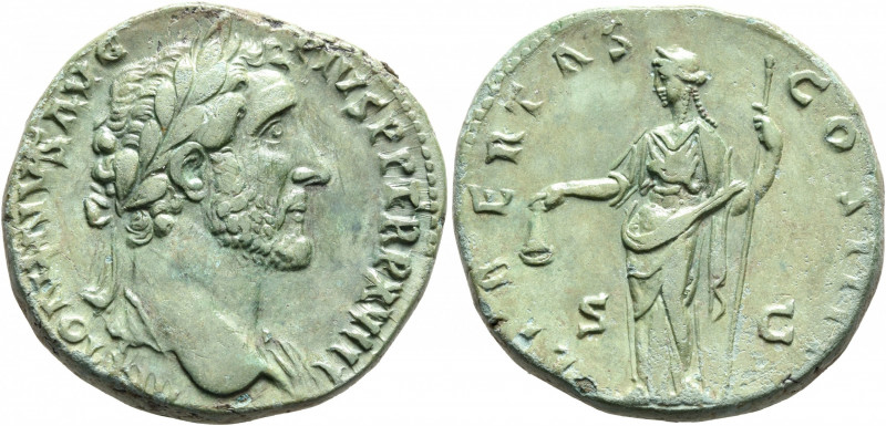Antoninus Pius, 138-161. Sestertius (Orichalcum, 30 mm, 21.37 g, 12 h), Rome, 15...