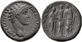 Marcus Aurelius, as Caesar, 139-161. Sestertius (Orichalcum, 31 mm, 27.05 g, 1 h), Rome, 147-148. AVRELIVS CAESAR AVG PII F COS [II] Bare head of Marc...