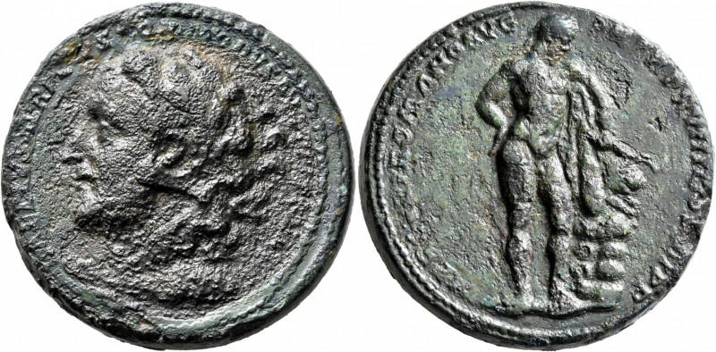 Commodus, 177-192. Medallion (Bimetallic, 41 mm, 71.57 g, 11 h), Rome, 10-31 Dec...