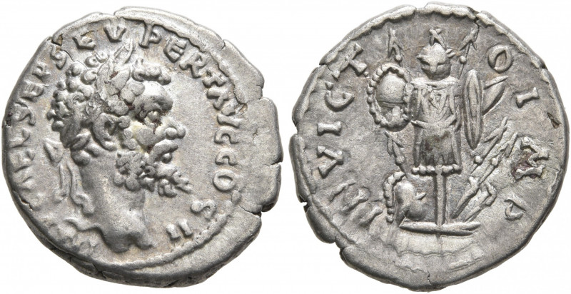 Septimius Severus, 193-211. Denarius (Silver, 17 mm, 3.19 g, 12 h), Emesa, 194-1...