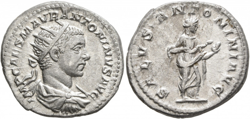 Elagabalus, 218-222. Antoninianus (Silver, 22 mm, 4.70 g, 6 h), Rome, 219-220. I...