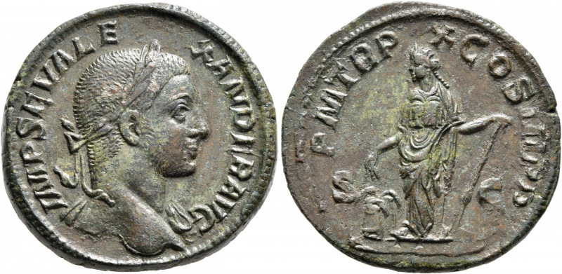 Severus Alexander, 222-235. Sestertius (Orichalcum, 31 mm, 23.08 g, 12 h), Rome,...