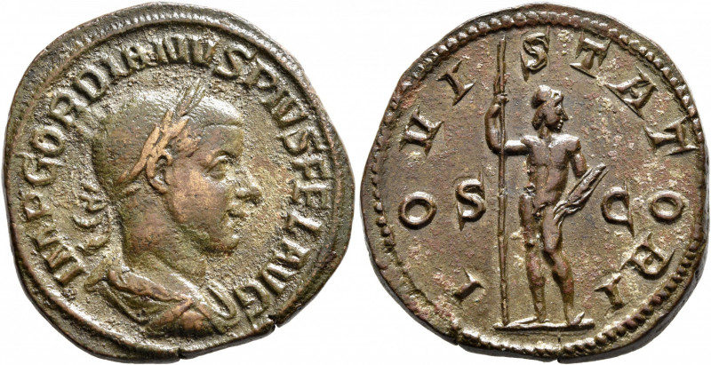 Gordian III, 238-244. Sestertius (Orichalcum, 31 mm, 20.57 g, 12 h), Rome, 241-2...