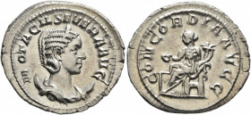 Otacilia Severa, Augusta, 244-249. Antoninianus (Silver, 24 mm, 4.31 g, 6 h), Rome, 247. M OTACIL SEVERA AVG Diademed and draped bust of Otacilia Seve...