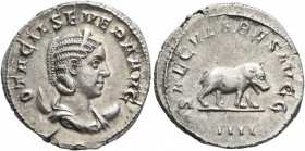 Otacilia Severa, Augusta, 244-249. Antoninianus (Silver, 21 mm, 4.61 g, 6 h), Rome, 248. OTACIL SEVERA AVG Diademed and draped bust of Otacilia Severa...