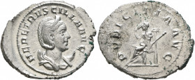 Herennia Etruscilla, Augusta, 249-251. Antoninianus (Silver, 26 mm, 4.28 g, 6 h), Rome, 249-250. HER ETRVSCILLA AVG Diademed and draped bust of Herenn...