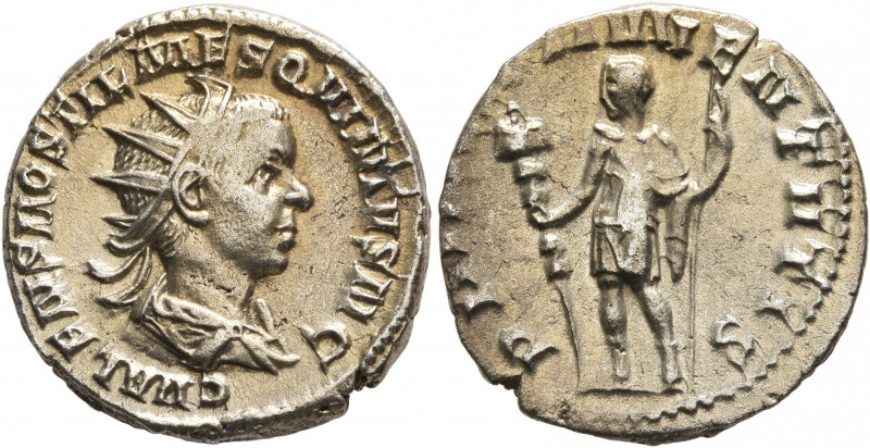 Hostilian, as Caesar, 250-251. Antoninianus (Silver, 19 mm, 3.49 g, 12 h), Rome,...