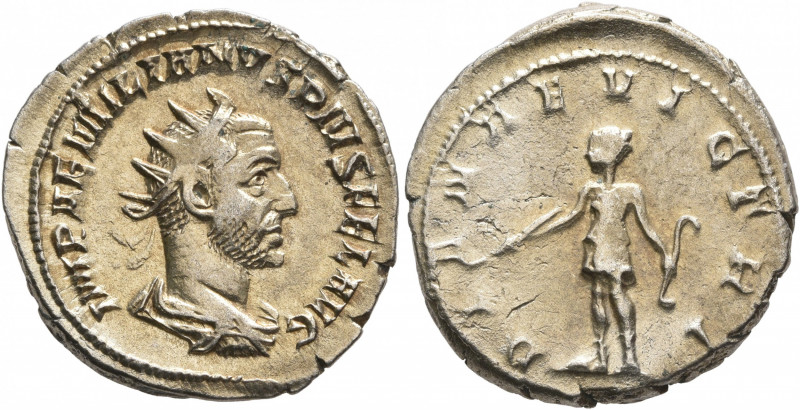 Aemilian, 253. Antoninianus (Silver, 22 mm, 3.90 g, 7 h), Rome. IMP AEMILIANVS P...