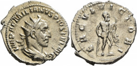 Aemilian, 253. Antoninianus (Silver, 22 mm, 3.12 g, 1 h), Rome. IMP AEMILIANVS PIVS FEL AVG Radiate, draped and cuirassed bust of Aemilian to right, s...