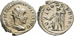 Aemilian, 253. Antoninianus (Silver, 22 mm, 3.44 g, 7 h), Rome. IMP AEMILIANVS PIVS FEL AVG Radiate, draped and cuirassed bust of Aemilian to right, s...