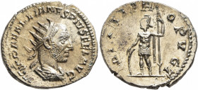 Aemilian, 253. Antoninianus (Silver, 21 mm, 3.44 g, 6 h), Rome. IMP AEMILIANVS PIVS FEL AVG Radiate, draped and cuirassed bust of Aemilian to right, s...