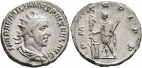 Aemilian, 253. Antoninianus (Silver, 20 mm, 5.00 g, 12 h), Rome. IMP AEMILIANVS PIVS FEL AVG Radiate, draped and cuirassed bust of Aemilian to right, ...