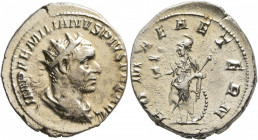 Aemilian, 253. Antoninianus (Silver, 22 mm, 3.68 g, 12 h), Rome. IMP AEMILIANVS PIVS FEL AVG Radiate, draped and cuirassed bust of Aemilian to right, ...