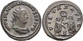 Valerian I, 253-260. Antoninianus (Billon, 21 mm, 4.50 g, 6 h), Samosata, 260. IMP C P LIC VALERIANVS P F AVG Radiate, draped and cuirassed bust of Va...