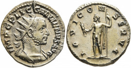 Gallienus, 253-268. Antoninianus (Silver, 20 mm, 3.00 g, 7 h), Rome, 253-254. IMP C P LIC GALLIENVS AVG Radiate and cuirassed bust of Gallienus to rig...