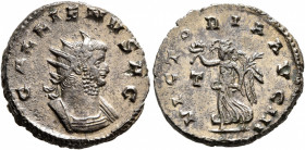 Gallienus, 253-268. Antoninianus (Silvered bronze, 20 mm, 4.27 g, 5 h), Rome, 260-261. GALLIENVS AVG Radiate and cuirassed bust of Gallienus to right....
