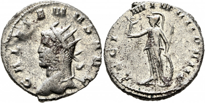 Gallienus, 253-268. Antoninianus (Billon, 21 mm, 3.69 g, 6 h), Mediolanum, 261. ...