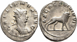 Gallienus, 253-268. Antoninianus (Billon, 23 mm, 2.82 g, 12 h), Mediolanum, 260-261. GALLIENVS AVG Radiate and cuirassed bust of Gallienus to right. R...