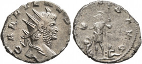 Gallienus, 253-268. Antoninianus (Silvered bronze, 20 mm, 3.36 g, 12 h), Siscia, 263. GALLIENVS AVG Radiate head of Gallienus to right. Rev. [VIRT]VS ...