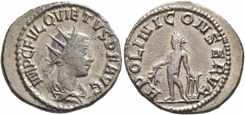 Quietus, usurper, 260-261. Antoninianus (Billon, 21 mm, 4.25 g, 12 h), Samosata....