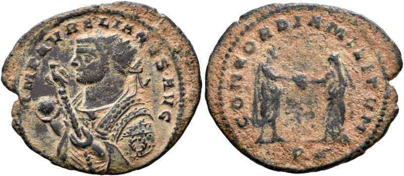 Aurelian, 270-275. Antoninianus (Bronze, 25 mm, 3.27 g, 2 h), Siscia, autumn 272...