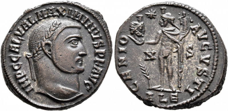 Maximinus II, 310-313. Follis (Bronze, 22 mm, 6.00 g, 6 h), Alexandria, 312. IMP...