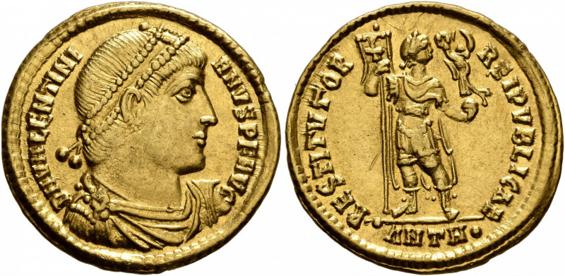 Valentinian I, 364-375. Solidus (Gold, 21 mm, 4.53 g, 5 h), Antiochia, end of 36...