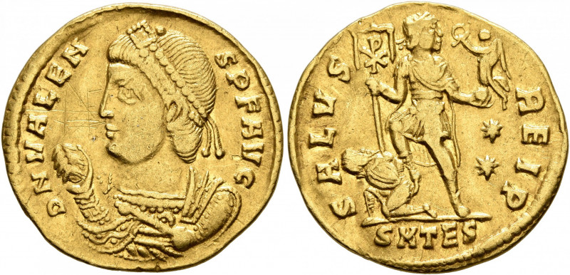 Valens, 364-378. Solidus (Gold, 21 mm, 4.31 g, 5 h), Thessalonica, 365. D N VALE...