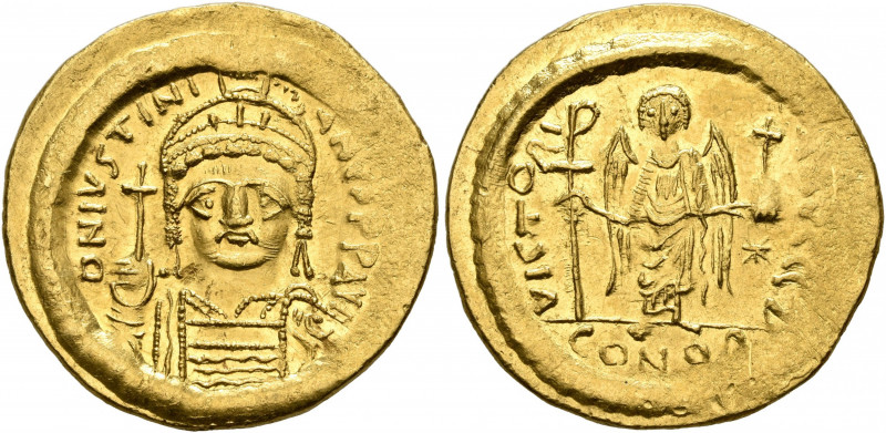 Justinian I, 527-565. Solidus (Gold, 20 mm, 4.50 g, 6 h), Constantinopolis, circ...