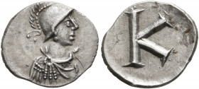 Anonymous, time of Justinian I, circa 530. Half Siliqua (Silver, 14 mm, 0.85 g, 7 h), Constantinopolis. Draped and cuirassed bust of Constantinopolis ...
