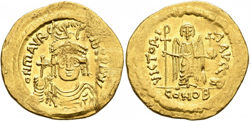 Maurice Tiberius, 582-602. Solidus (Gold, 21 mm, 4.46 g, 6 h), Constantinopolis,...