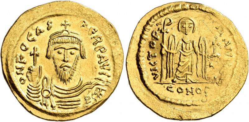 Phocas, 602-610. Solidus (Gold, 22 mm, 4.48 g, 7 h), Constantinopolis, 603-607. ...