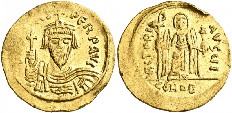 Phocas, 602-610. Solidus (Gold, 21 mm, 4.49 g, 7 h), Constantinopolis, 607-610. ...