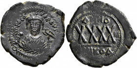 Phocas, 602-610. Follis (Bronze, 33 mm, 13.39 g, 7 h), Nicomedia, RY 3 = AD 604/5. δ N FOCAS PER AVς Crowned bust of Phocas facing, wearing consular r...