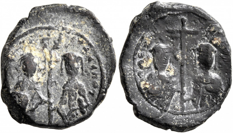 Alexius I Comnenus, with Irene and John II. Tetarteron (Lead, 20 mm, 5.08 g, 11 ...