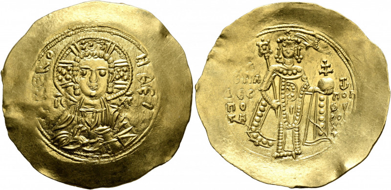 Manuel I Comnenus, 1143-1180. Hyperpyron (Electrum, 33 mm, 4.38 g, 6 h), Constan...